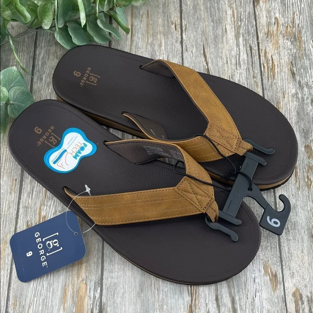 Men's Comfort Thong Sandals Flip Flops Shoes Size 9